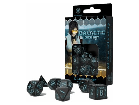 Набор кубиков Galactic, 7 шт., Black/Blue