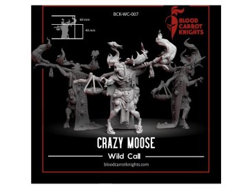 Сумасшедший лось | Игровая миниатюра 32 мм