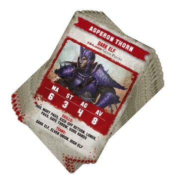Blood Bowl Team Card Pack – Dark Elf 60220912001 (Limited, OOP, New)