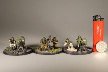 Warhammer 40K: Imperial Guard Cadian Heavy Weapon Squad x3 (Painted)