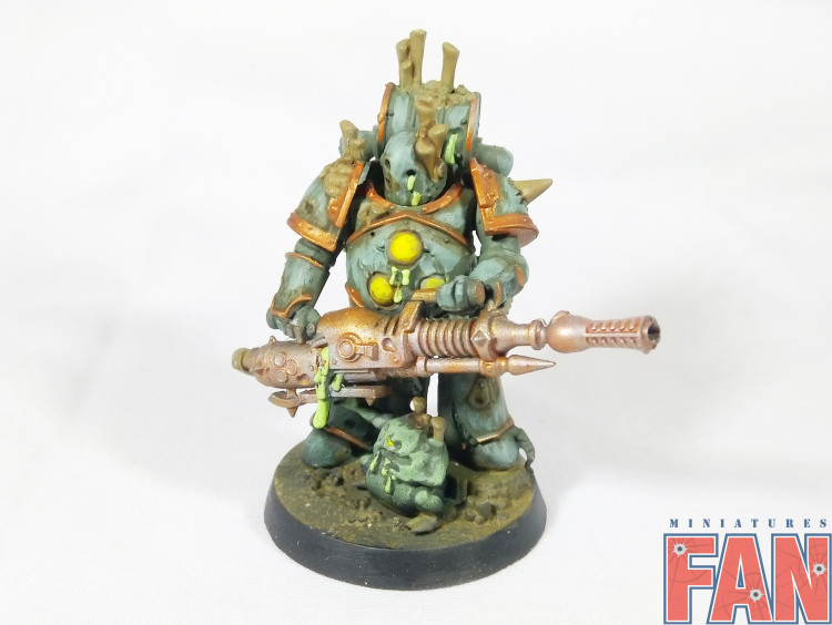 Warhammer 40k Death Guard Plague Marine Plaguespitter (Pro-Painted)