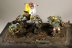 Warhammer 40K Space Ork Boyz Diorama with x5 miniatures (Painted)