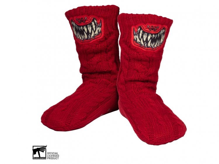 Merchoid: Warhammer Red Squig Slipper Socks (предзаказ 2023, Warhammer Accessories)