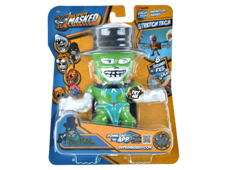 Игрушка-тянучка Stretchapalz Supermasked: Dr. Kal (со звуком)