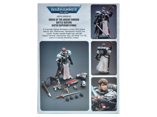WH40K: Фигурка JOYTOY - Adepta Sororitas Battle Sisters Order of the Argent Shroud Sister Superior Evinka