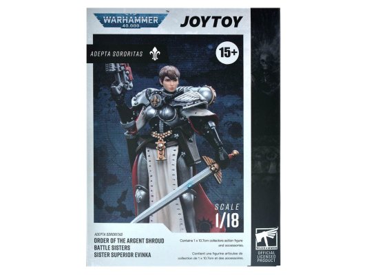 WH40K: Фигурка JOYTOY - Adepta Sororitas Battle Sisters Order of the Argent Shroud Sister Superior Evinka
