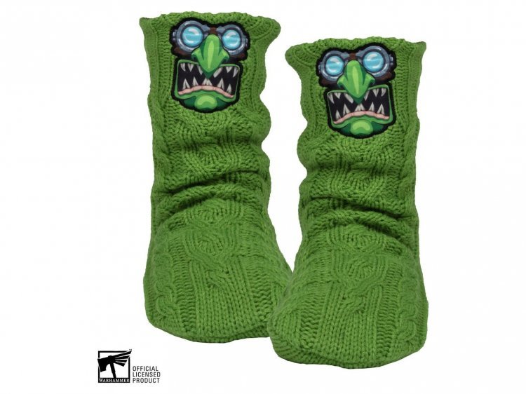 Merchoid: Warhammer Red Gobbo Slipper Socks (предзаказ 2023, Warhammer Accessories)