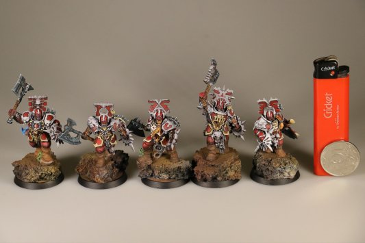 Warhammer Age of Sigmar Khorne Blood Warriors x5 (Painted)