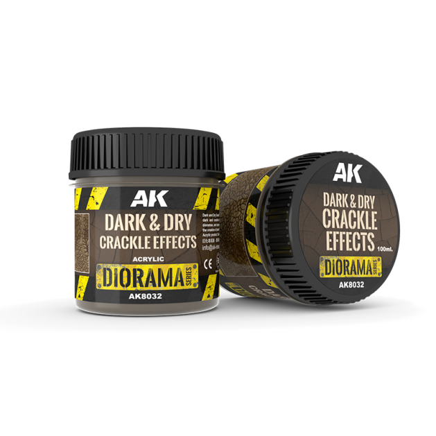 Текстурная паста AK Interactive Diorama: Dark &amp; Dry Crackle Effects AK8032 (100 мл)