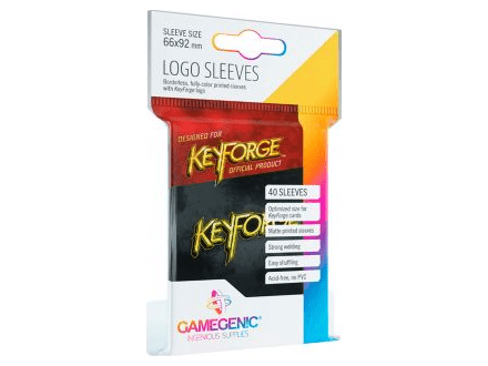 Протекторы Gamegenic для KeyForge чёрные с логотипом (40 шт., 66x92 мм)