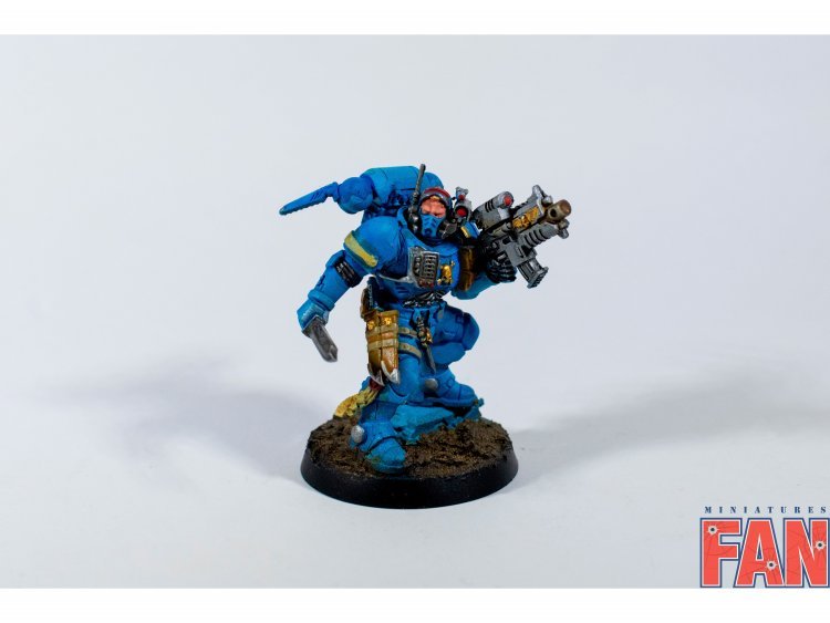 Warhammer 40k Space Marine Shadowspear Lieutenant in Phobos Armor (Pro-Painted)