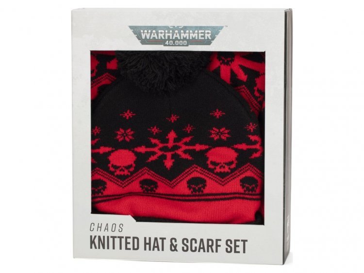 Merchoid: Chaos Knitted Hat & Scarf Set (предзаказ 2023, Warhammer Accessories)