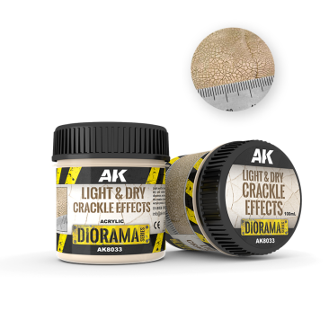 Текстурная паста AK Interactive Diorama: Light &amp; Dry Crackle Effects AK8033 (100 мл)