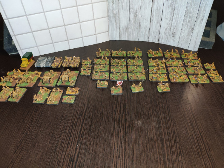 Flames of War Japan Army of 12 FoW items = 45 bases Early War (90% Painted)