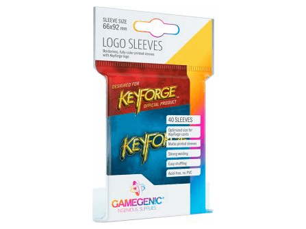 Протекторы Gamegenic для KeyForge синие с логотипом (40 шт., 66x92 мм)