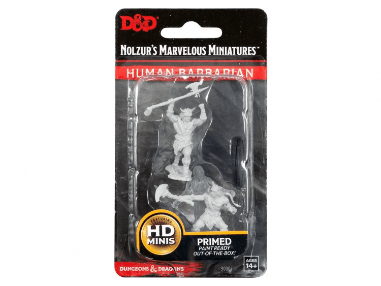 D&D Nolzur's Marvelous Miniatures: Human Barbarian (мужчина, с боевым топором)