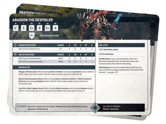 Datasheet Cards: Chaos Space Marines (предзаказ 2024)