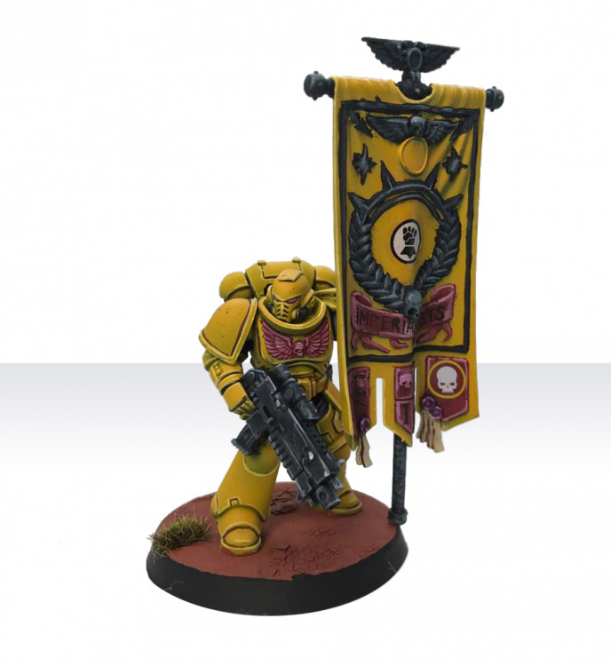 Warhammer 40k Space Marines Imperial Fists Primaris Ancient (Pro-Painted)