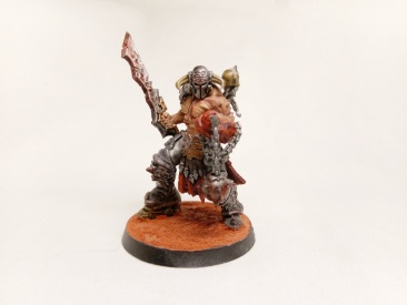 Warhammer Age of Sigmar Blades of Khorne Slaughterpriest with Hackblade and Wrath-hammer (Pro-Painted)