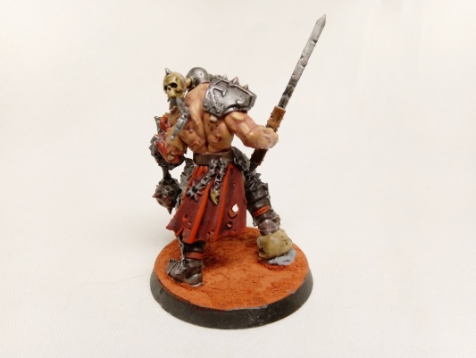 Warhammer Age of Sigmar Blades of Khorne Slaughterpriest with Hackblade and Wrath-hammer (Pro-Painted)