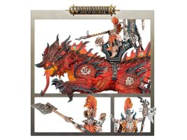 Auric Runeson/Runefather/Runesmiter on Magmadroth (Fyreslayers, Age Of Sigmar)