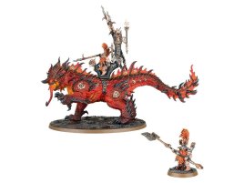 Auric Runeson/Runefather/Runesmiter on Magmadroth (Fyreslayers, Age Of Sigmar)