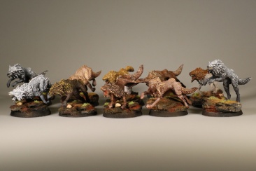 Warhammer 40k Space Wolves Fenrisian Wolf Pack x10 (Painted)