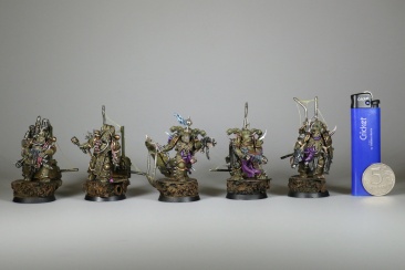 Warhammer 40k Death Guard Plague Marines x5 (Painted)