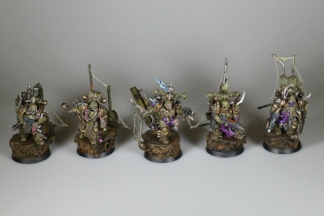 Warhammer 40k Death Guard Plague Marines x5 (Painted)