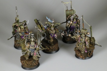 Warhammer 40k Death Guard Plague Marines x5 (Painted)