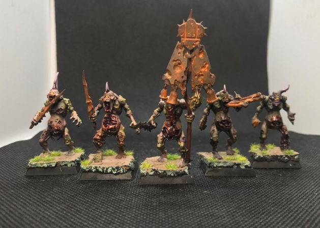 Warhammer AOS Plaguebearers of Nurgle x5 (Pro-Painted)