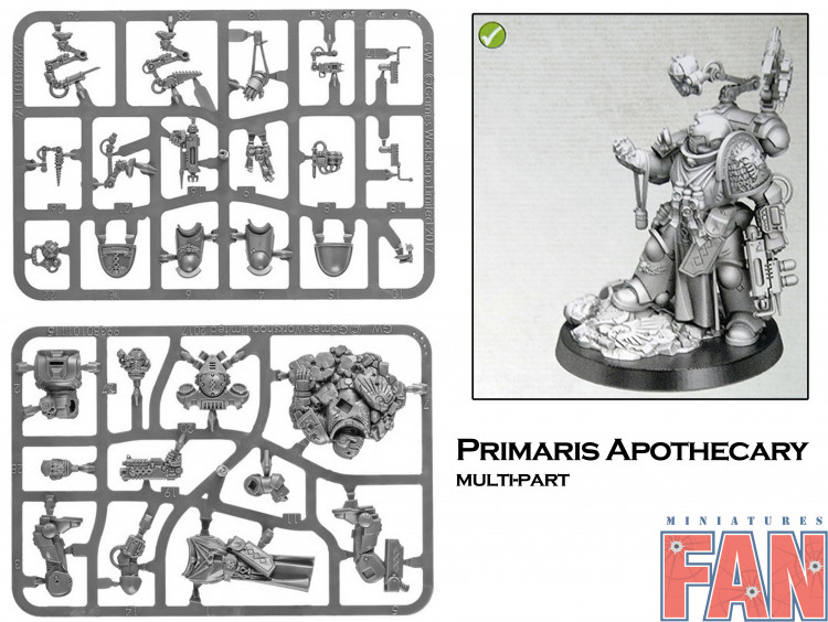 Warhammer 40000 40k Primaris Apothecary multi-part new on sprue (Уценка)